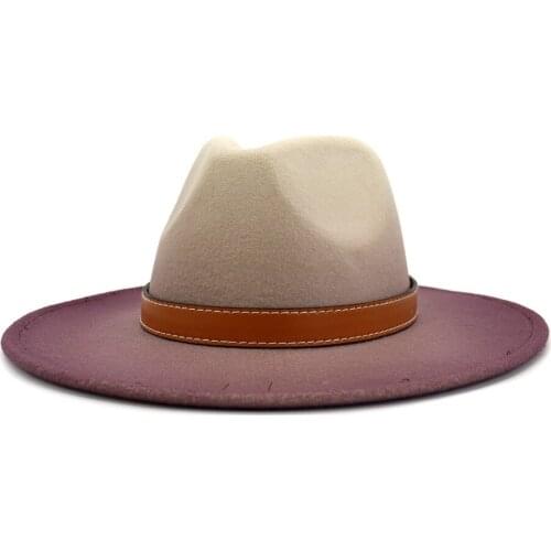 2020 New European American Fashion Painting Jazz Hat Men Women Woolen Wide Brim Cotton Hats
