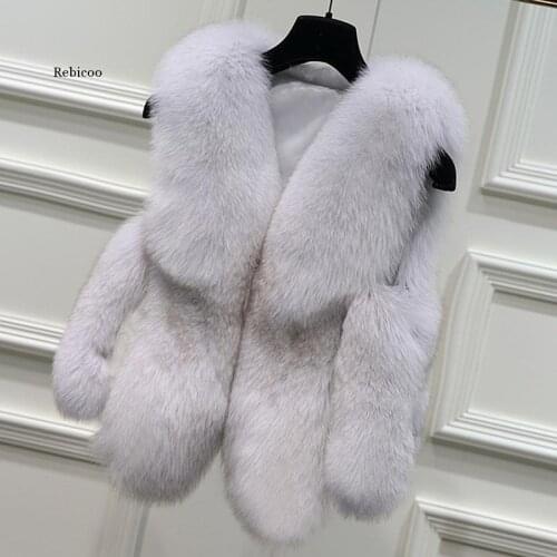 Faux Fur Coat Winter Fur Vest for Women Warm Short Waistcoat Female Casual Loose Fur Jacket Sleeveless Womens Coat Vests