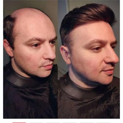 Full PU Brazilian Remy Hair Toupee Mens Men Human Hair Durable Replacement Systems Natural Human Wig Men Hairpieces