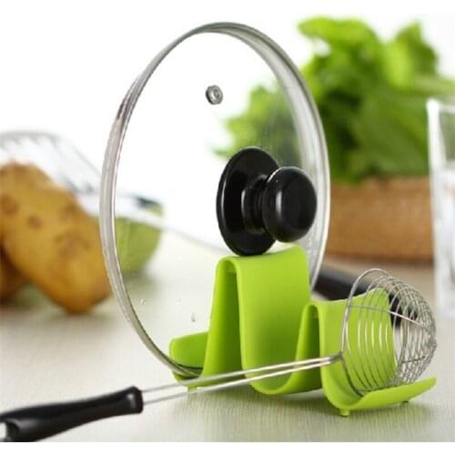 Plastic Kitchen Wave Shape Pot Pan Cover Lid Shell Stand Holder Racks Ladle Spoon Storage Rack Cooking Tools