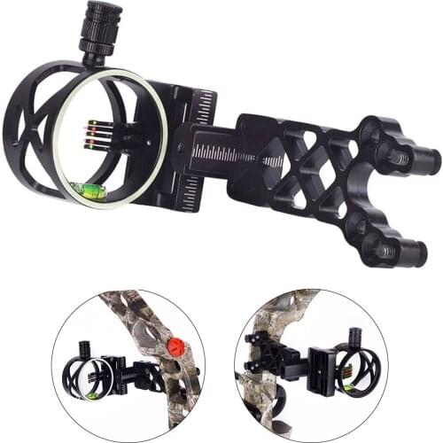 Bow Sight Portable Hunting Compound Bow Aim Collimation Night visible Black