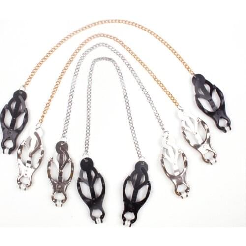 Adult Sex Loving Toy Chain Fetish Restraint Bondage Breast Clip Nipple Clamps