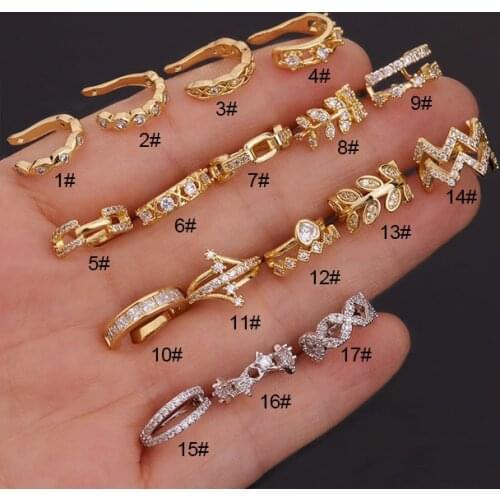 1Pc Classic Design Cz Ear Cuff No Piercing Conch Cuff Cartilage Earrings for Women Fashion Helix Conch Fake Ear Piercing Jewelry