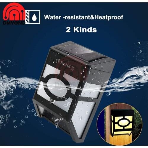 LED Light Solar Powered Wall Mount Light Waterproof Security Light for Outdoor Path Landscape Fence Yard Lamp Garden Decoration