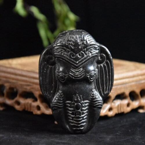 Tibet Hongshan Culture Natural Meteorite Iron Elephant Mask Mascot Collection Pendant Jewelry Decoration Home Decoration Gift