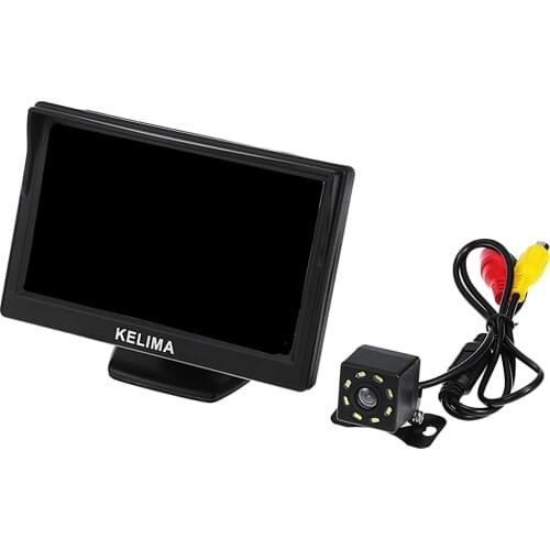 General fit Car 8 IR LED Rearview Camera + 5 inch Screen Display Automatically Switch Waterproof