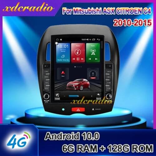 Xdcradio 10.4 Inch Tesla Style Vertical Screen Android 10.0 Car Radio For Mitsubishi ASX CITROEN C4 Multimedia Navigation
