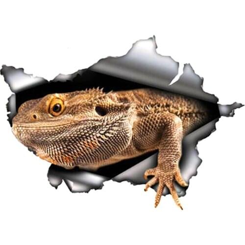 Lizard In The Crack Car-Sticker Automobiles Motorcycles Window Bumper Laptop Vinyl Decal PVC Decorative Goods 13cmx10cm