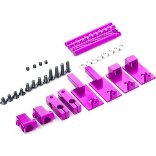 078026P Purple Adjustable Height Telescopic Type Alloy Stealth Body Stand Mount for 1:10 RC Car Accessory