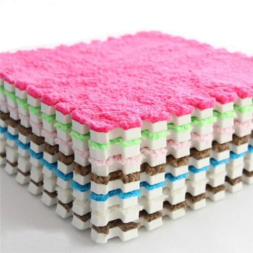 1pcs 30*30cm Living Room Bedroom Children Kids Soft Carpet Magic Patchwork Jigsaw Splice Heads Climbing Baby Mat Area Rug