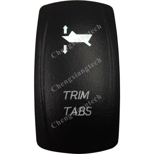 DC12V 24V Marine Grade Trim Tabs up/down Rocker Switch White Led lamp 7 Pin Momentory ON/OFF/Momentory ON DPDT Waterproof IP66