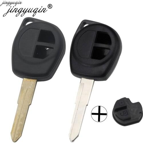 Jingyuqin 10pcs/lot 2 Buttons Remote Car Key Case FOB Shell Fob Housing For Suzuki Ignis Alto SX4 Swift Vauxhall Agila blade