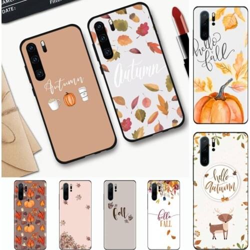 Pumpkin happy autumn fall Phone Case black For Huawei honor Mate mate P 10 9X 10i 20 30 40 y7 lite pro p smart 2019
