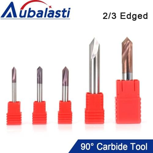 CNC Milling Cutter HRC55 Tungsten Carbide Straight Groove Chamfering Tungsten Steel Router Bits For Engraving Machine End Mill