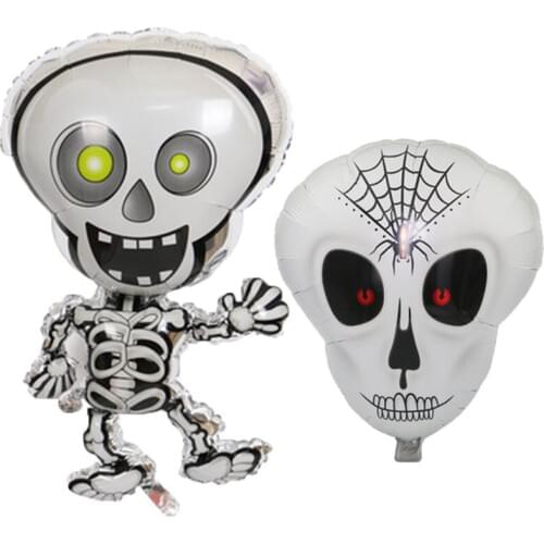 Hot/1psc skull aluminum balloon Halloween decoration party supplies children gift toy balloon Globos