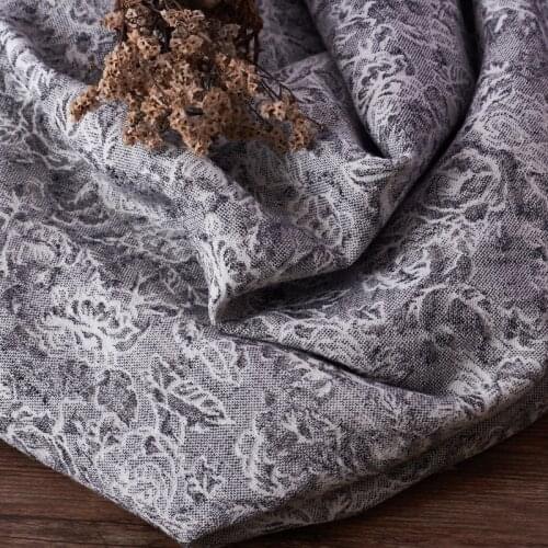 Quality cotton and linen fabric Yarn dyed jacquard patchwork Fashion dress, cheongsam, jacket, bust skirt material