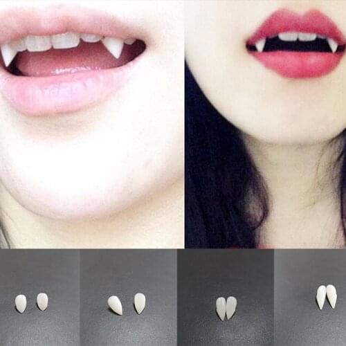 1 Set Bloodcurdling Vampire Werewolves Fangs Fake Dentures Teeth Costume Halloween Fad