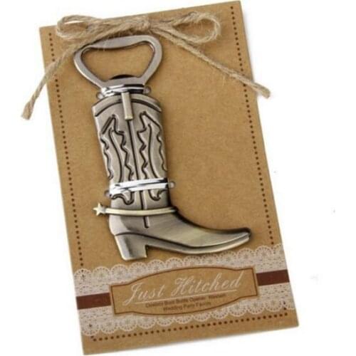 Creative Bottle Opener Hitched Cowboy Boot Western Birthday Bridal Wedding Favors And Gifts Party Cute Tool LX4870
