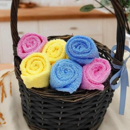 10pcs Dish Towel, Kitchen Cloth, Wood Fiber Dish Cloth, Magic Scouring Pad ,Scouring Pad , Dish Detergent, KitchenAccessories