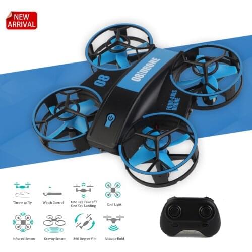 2021 New RC Mini UFO Drone 360 Degree Flip Throw To Fly Gesture Control Altitude Hold ufo Quadcopter Childrens Toy Gift