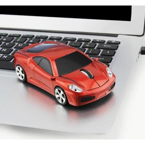 2.4GHz 1600 DPI USB 2.0 Men Sport Photoelectric Car Mouse Wireless Optical Gaming Mouse Computer Mice Creative Boys Gift