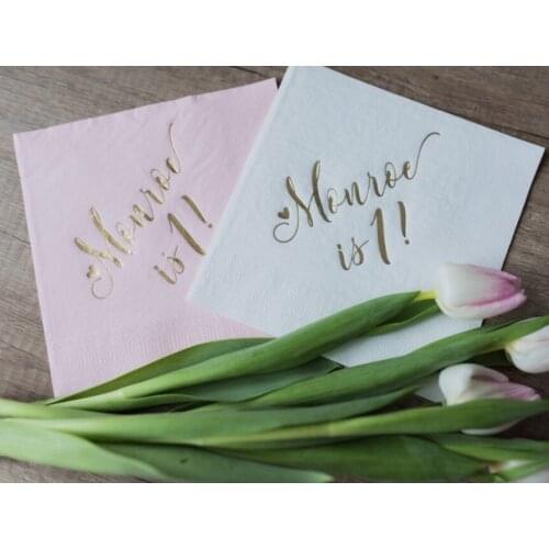 Custom any language text Birthday Napkins, Personalized Napkins, Custom Napkins, Monogramed Napkins, Custom Luncheon Napkins