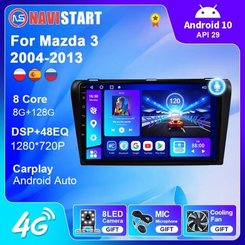 Android 10.0 Car Radio for Mazda 3 2004-2013 Navigation GPS Multimedia Player Autoradio Auto Radios Bluetooth 6G 128G Bluetooth