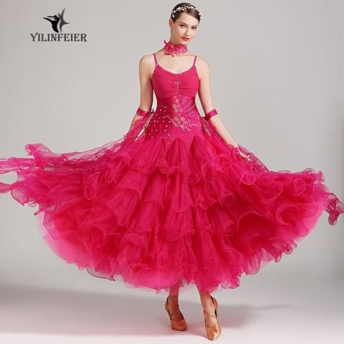 2020NEW Ballroom dance competition dance ballroom waltz dresses standard dance dress women ballroom dress smooth dance wear 7038