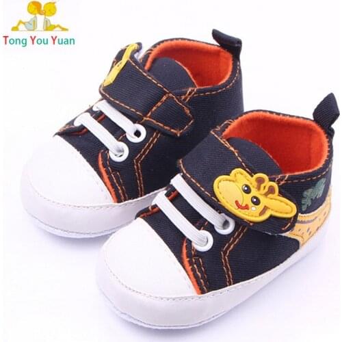 Cartoon giraffe pattern Toddler shoes boy and girl learning first walking shoes soft bottom xz93