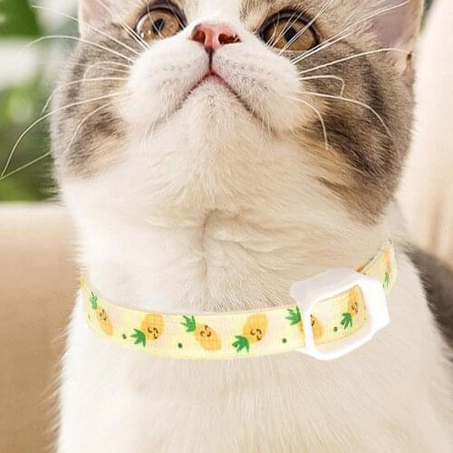 Pineapple Pattern Dog Collars Rubber Anti Flea Tick Prevention Anti-bugs Removal Adjustable Rings Outdoor Pet Supplies