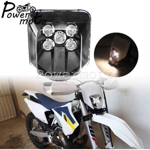 Enduro MX Dual Sport LED Front Running Headlight Fairing for Hus FE 250 350 450 501 TE 150 250 300 250i 300i Motocross Head Lamp