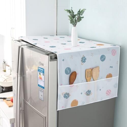 Feathers high quality PEVA Dust Covers Washing Machine Covers Refrigerator organizer Fridge Dust Cover Home Decor lavador