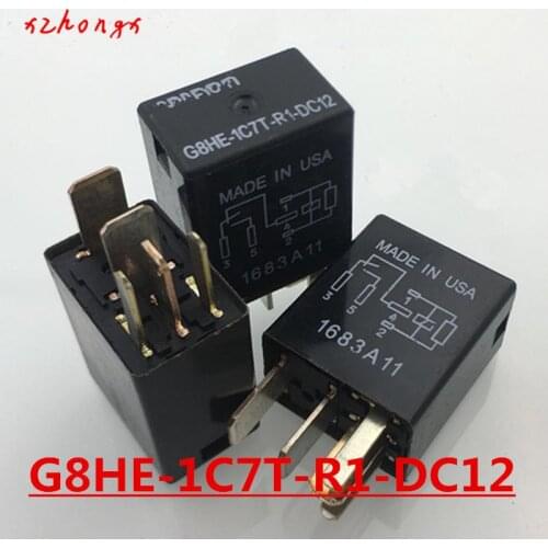 Relay G8HE-1C7T-R1-DC12 G8HE-1C7T-R1-DC12V G8HE-1C7T-R1-12VDC G8HE1C7TR1DC12 12VDC DC12V 12 V 5PIN