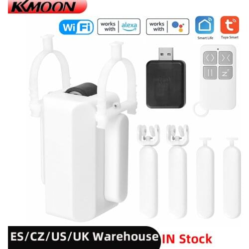 Tuya WiFi Smart Curtain Motor Remote Controller Electric Curtain Motors Voice Control APP Control for U-Track/I-Track/Roman Rod