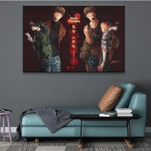 Japan Anime Killing Stalking Poster Decorative Painting Canvas Wall Art Living Room Posters Bedroom Painting