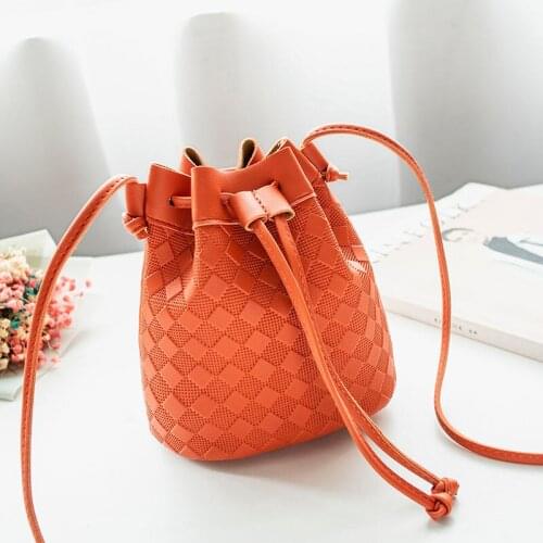 Womens bags summer Female bag embossed bucket bag messenger bags mini bag small bag Shoulder bag bucket bag for girls ladies