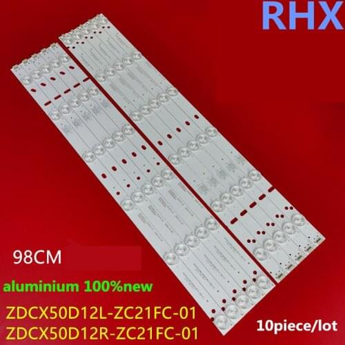 10piece/lot ZDCX50D12R-ZC21F-01 ZDCX50D12L-ZC21F-01 aluminium 100%new LCD TV backlight bar