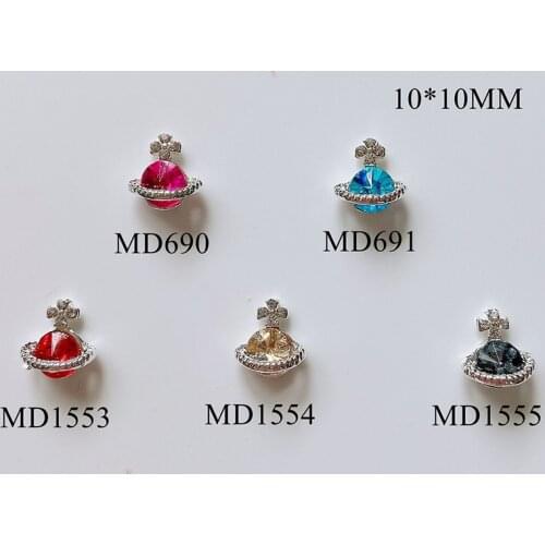 10 Pcs Nail Art Alloy Jewelry Manicure Planet Decoration 3D Metal Nail Art Accessories