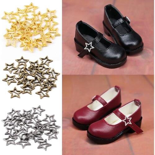20pcs 3.5mm Mini Metal Tri-glide Belt Buckle Ultra-small Star Doll Bags Buckles Diy Doll Buttons Shoes Accessories Newest