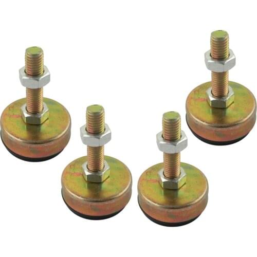 4pcs D35xM8x60mm Adjustable Foot Cups Color-Zinc M8x60mm Length Thread Articulated Feet 35mm Base Leveling Foot