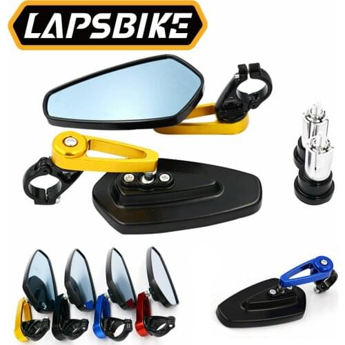 7/8" 22mm Bar End Rear Mirrors Motorcycle Accessories Motorbike Scooters Rearview Mirror Side View Mirrors Moto for Cafe Racer