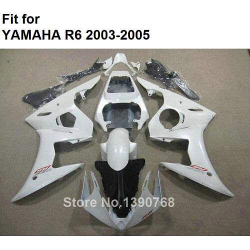 7 Free Gifts White Motorcycle Fairing Kit For YAMAHA YZF R6 2003 2004 2005 Fairings Set R6 03 04 05 HZ80