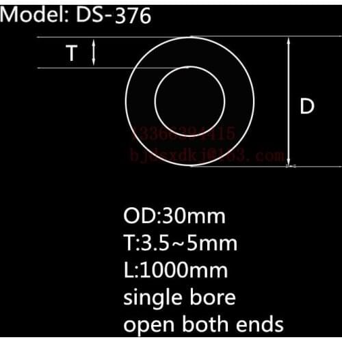 99.5%Al2O3 Heat Resistant Furnace Corundum Tube OD30*ID25*L1000mm/High Temperature Laboratory Tube Furnace Use Alumina Tube