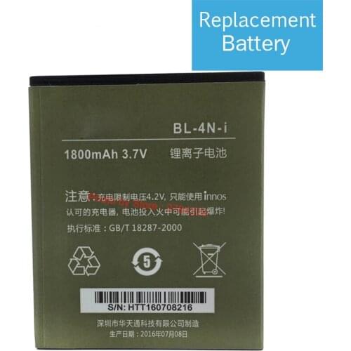 New 1800mAh BL-4N-i Replacement Battery For Innos Small Dragonfly i6c i6 BL-4N-i DNS S4503Q S4503 Mobile Phone Batteries