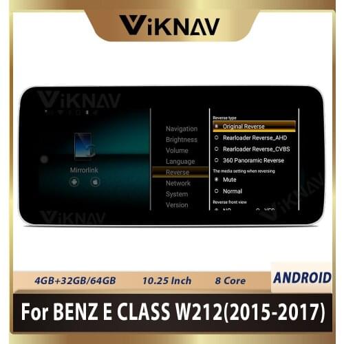 10.25 inch Android Car GPS Navigation multimedia player GPS head unit radio tape recorder for-Benz E Class W212 2015-2017