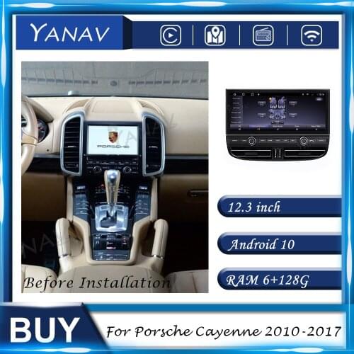 12.3 inch Android Car Radio Stereo Receiver For Porsche Cayenne 2010-2017 GPS Navigation Multimedia MP3 Player Built in Carplay
