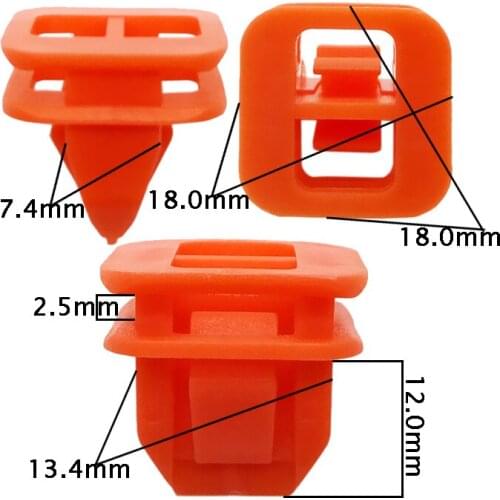 Auto Parts Are Suitable for Car Dashboard Fixing Buckle Red Center Console Nylon Plastic Rivet Fasteners (50pcs) 0075