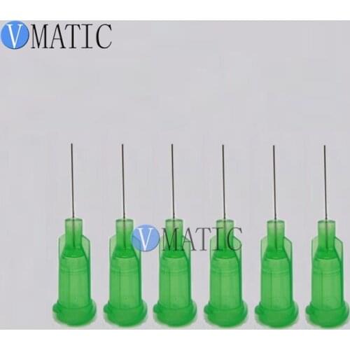 Free Shipping Non Sterilized 100Pcs 34G Ctan 1/2 Inch Luer Lock Glue Dispensing Tips And Plastic Nozzles