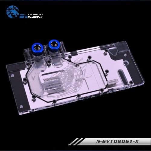 Bykski Full Cover GIGABYTE GTX 1080 1070 1060 Gaming 6G VGA water Block GPU Cooler 12v 4pin 5v 3pin header AURA ,N-GV1080G1-X