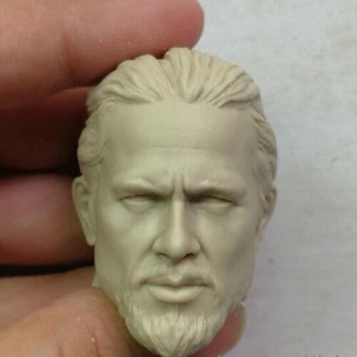 Blank 1/6 Scale Charlie Hannam Jackson Head Sculpt Unpainted Fit 12" Figure